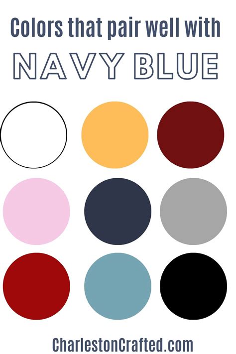 what colours go with navy blue